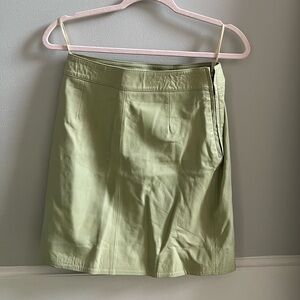 Nasty Gal Green Faux Leather Mini Skirt